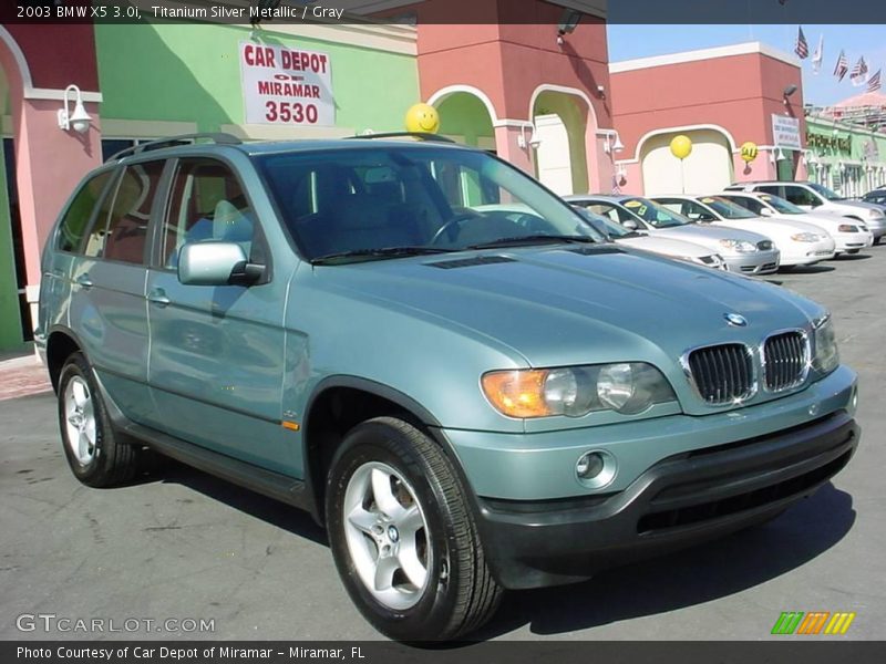 Titanium Silver Metallic / Gray 2003 BMW X5 3.0i