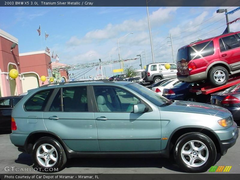 Titanium Silver Metallic / Gray 2003 BMW X5 3.0i