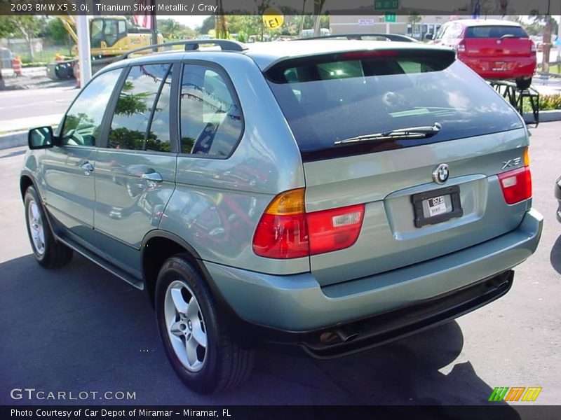 Titanium Silver Metallic / Gray 2003 BMW X5 3.0i