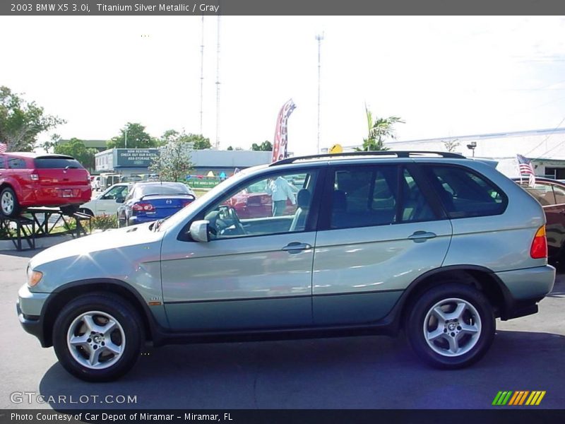 Titanium Silver Metallic / Gray 2003 BMW X5 3.0i