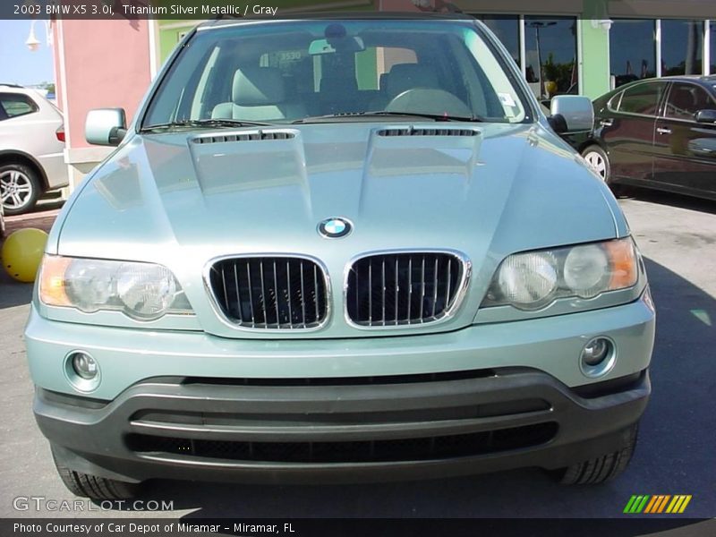 Titanium Silver Metallic / Gray 2003 BMW X5 3.0i