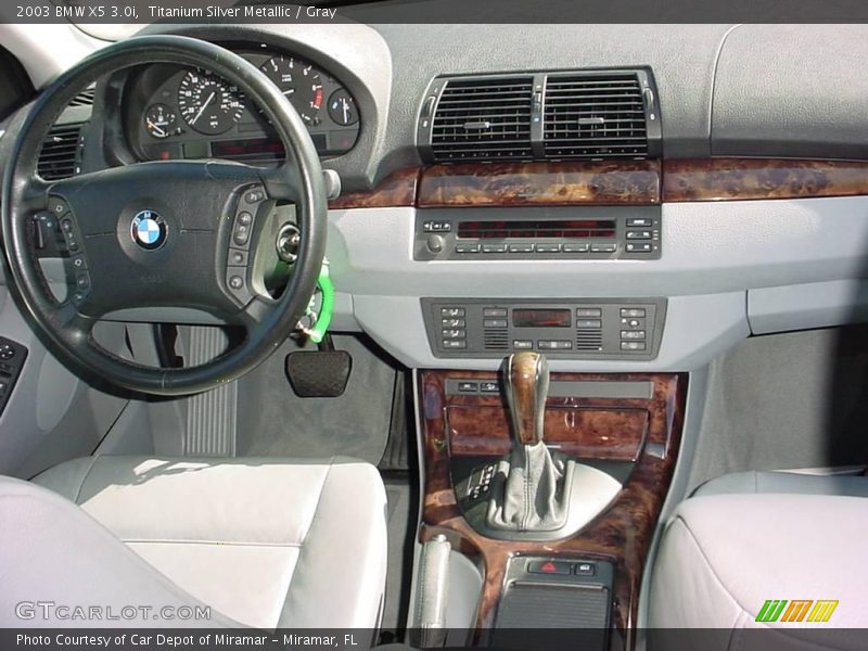 Titanium Silver Metallic / Gray 2003 BMW X5 3.0i