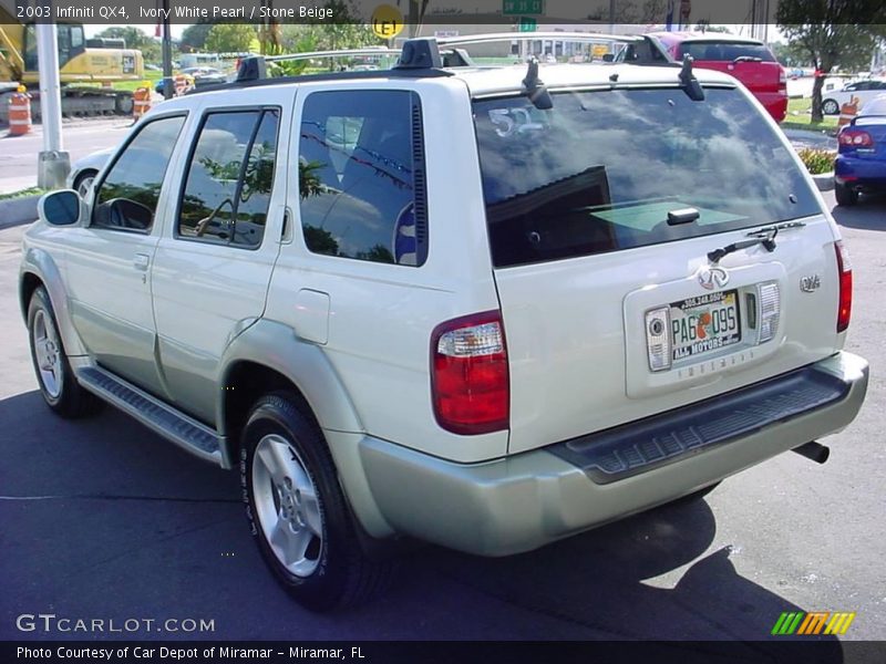 Ivory White Pearl / Stone Beige 2003 Infiniti QX4