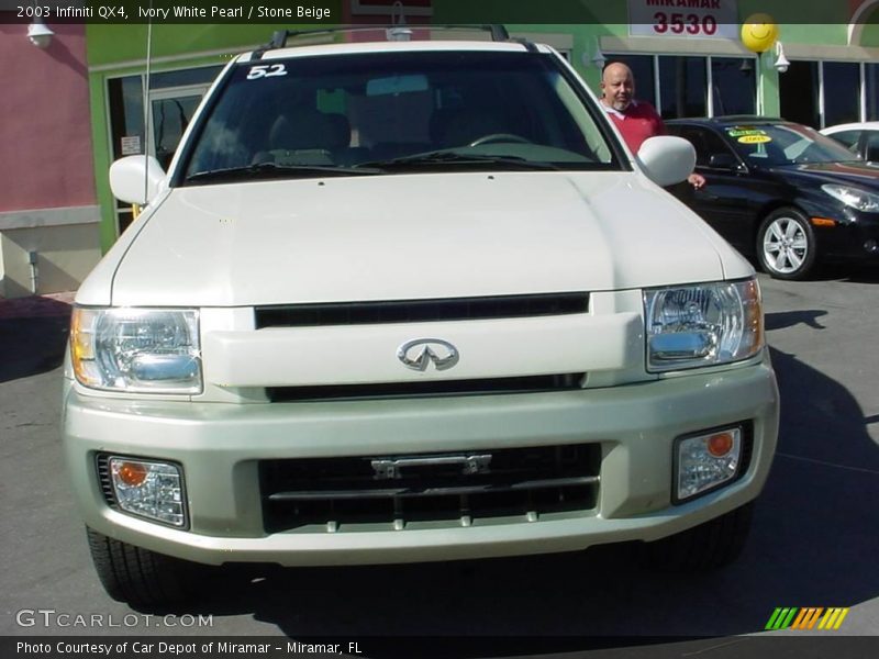 Ivory White Pearl / Stone Beige 2003 Infiniti QX4