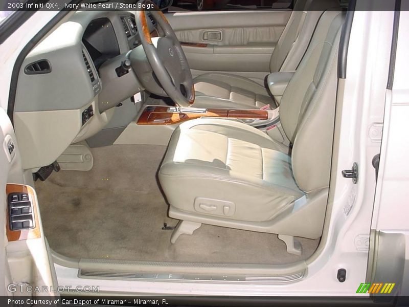 Ivory White Pearl / Stone Beige 2003 Infiniti QX4