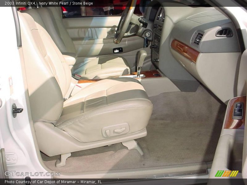 Ivory White Pearl / Stone Beige 2003 Infiniti QX4