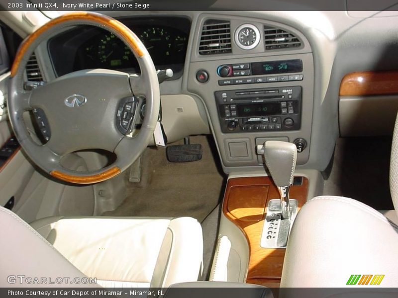 Ivory White Pearl / Stone Beige 2003 Infiniti QX4