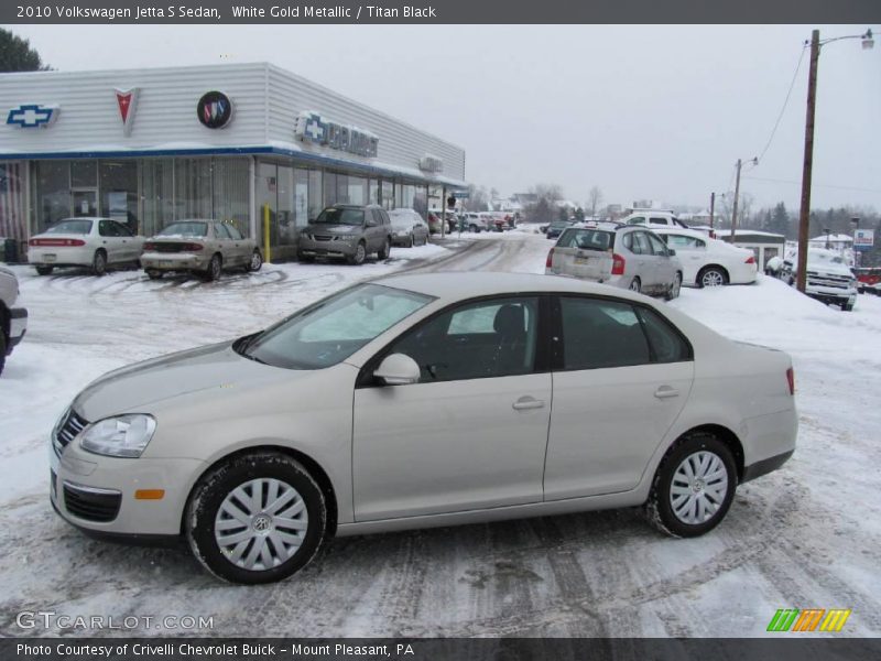 White Gold Metallic / Titan Black 2010 Volkswagen Jetta S Sedan
