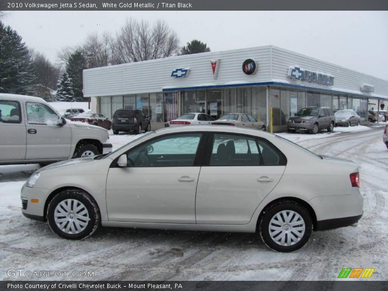 White Gold Metallic / Titan Black 2010 Volkswagen Jetta S Sedan