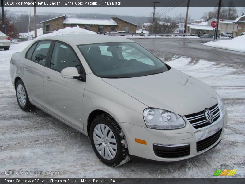 White Gold Metallic / Titan Black 2010 Volkswagen Jetta S Sedan