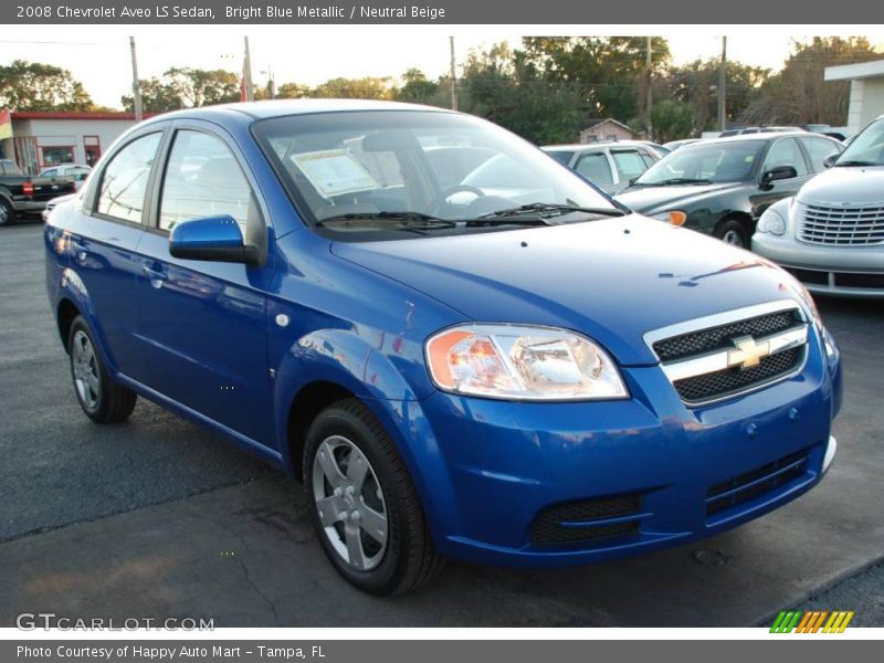 Bright Blue Metallic / Neutral Beige 2008 Chevrolet Aveo LS Sedan