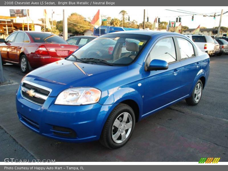Bright Blue Metallic / Neutral Beige 2008 Chevrolet Aveo LS Sedan