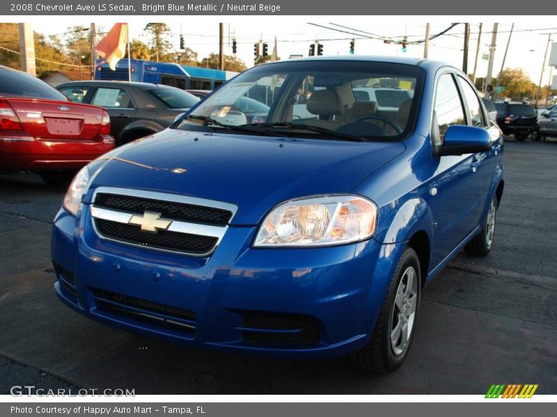 Bright Blue Metallic / Neutral Beige 2008 Chevrolet Aveo LS Sedan