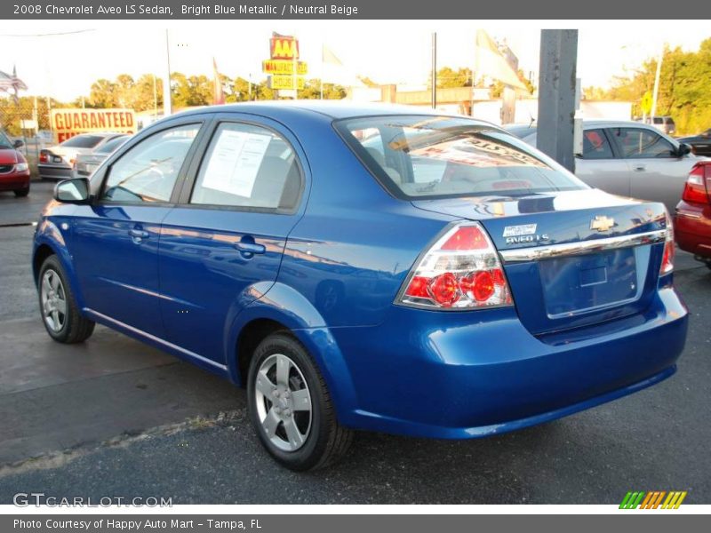 Bright Blue Metallic / Neutral Beige 2008 Chevrolet Aveo LS Sedan