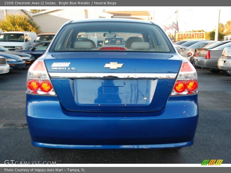 Bright Blue Metallic / Neutral Beige 2008 Chevrolet Aveo LS Sedan