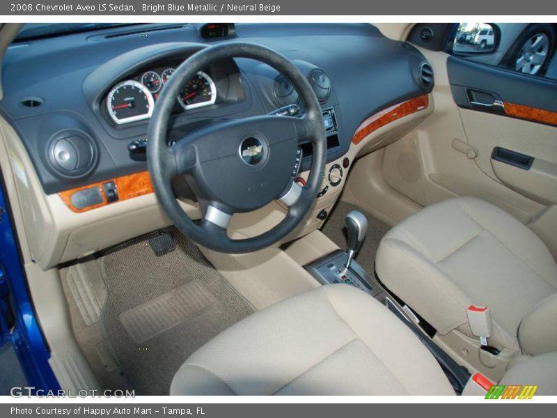 Bright Blue Metallic / Neutral Beige 2008 Chevrolet Aveo LS Sedan