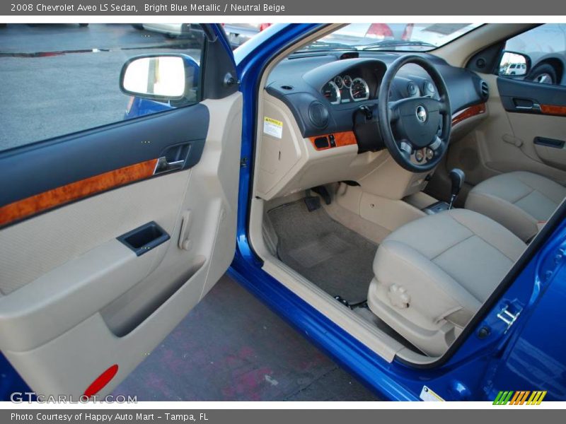 Bright Blue Metallic / Neutral Beige 2008 Chevrolet Aveo LS Sedan