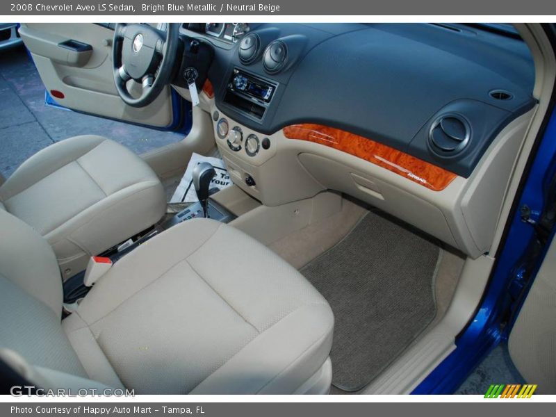 Bright Blue Metallic / Neutral Beige 2008 Chevrolet Aveo LS Sedan