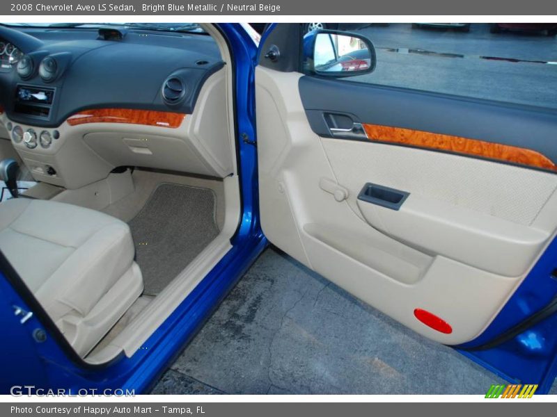 Bright Blue Metallic / Neutral Beige 2008 Chevrolet Aveo LS Sedan