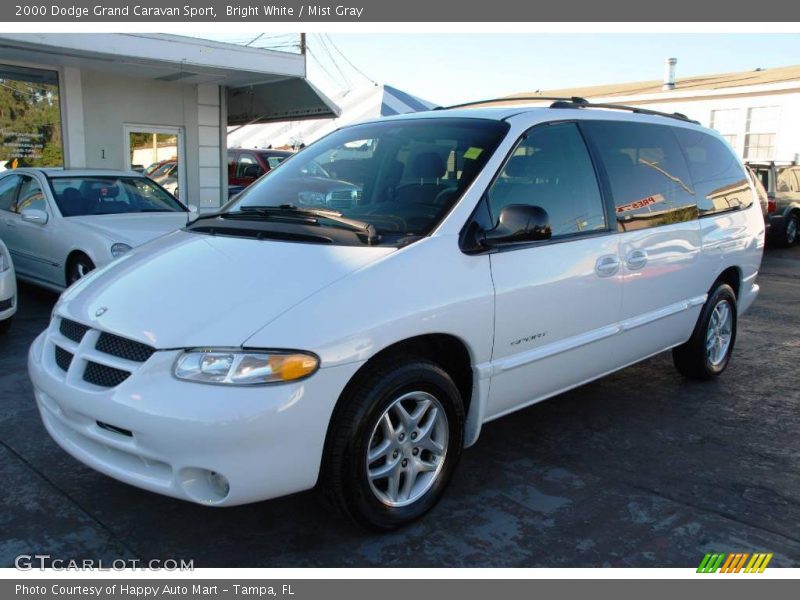 Bright White / Mist Gray 2000 Dodge Grand Caravan Sport