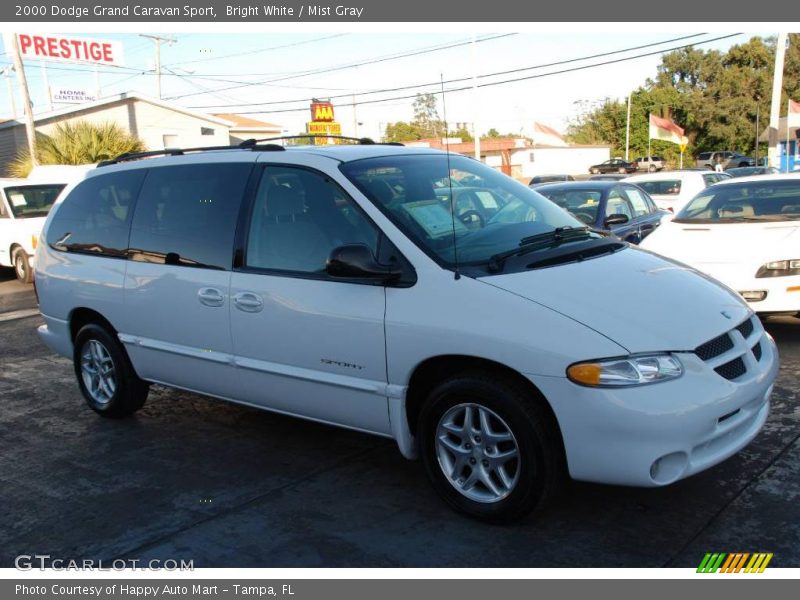 Bright White / Mist Gray 2000 Dodge Grand Caravan Sport