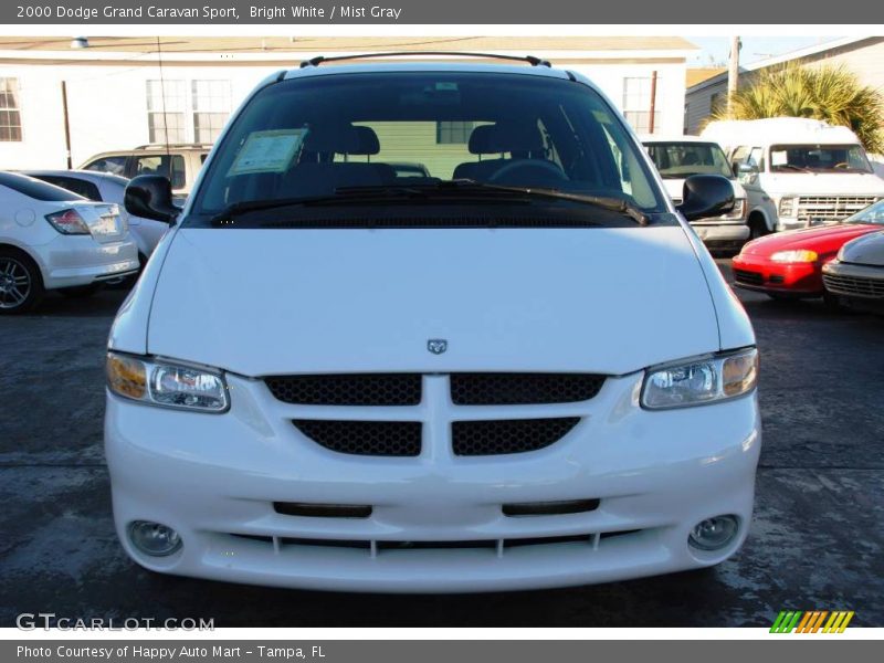 Bright White / Mist Gray 2000 Dodge Grand Caravan Sport