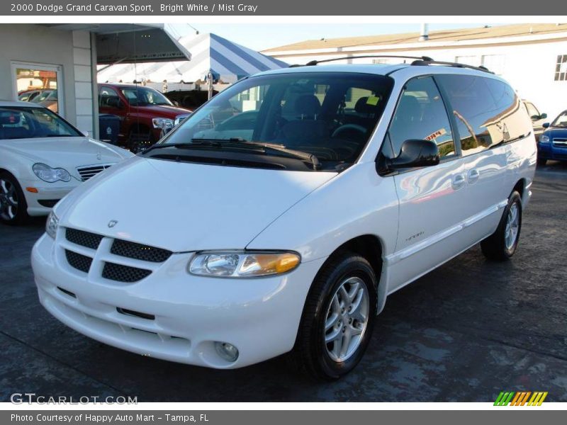Bright White / Mist Gray 2000 Dodge Grand Caravan Sport