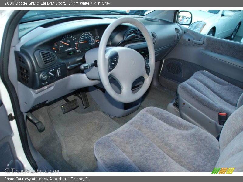 Bright White / Mist Gray 2000 Dodge Grand Caravan Sport