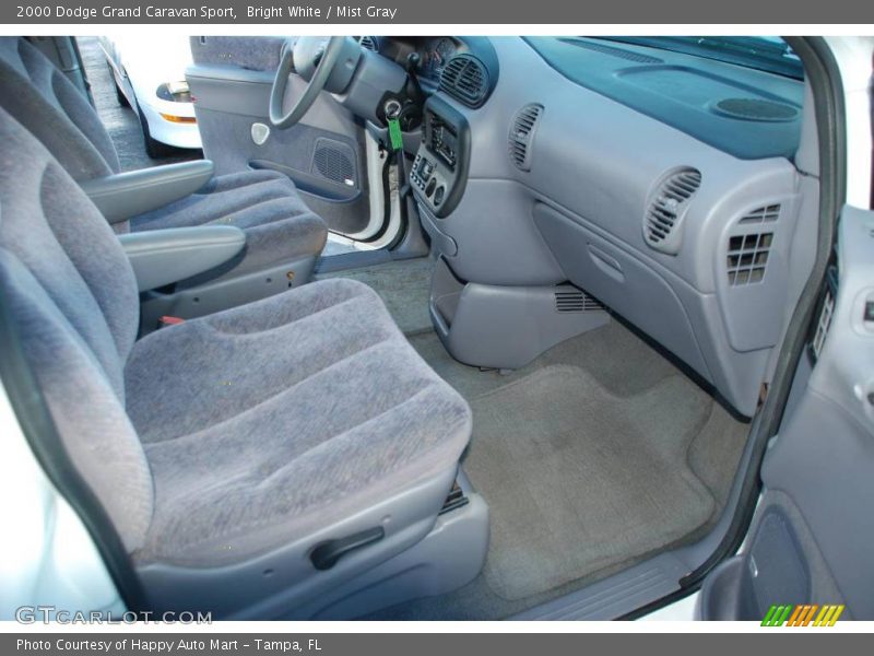 Bright White / Mist Gray 2000 Dodge Grand Caravan Sport