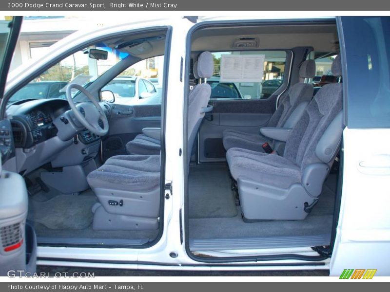Bright White / Mist Gray 2000 Dodge Grand Caravan Sport
