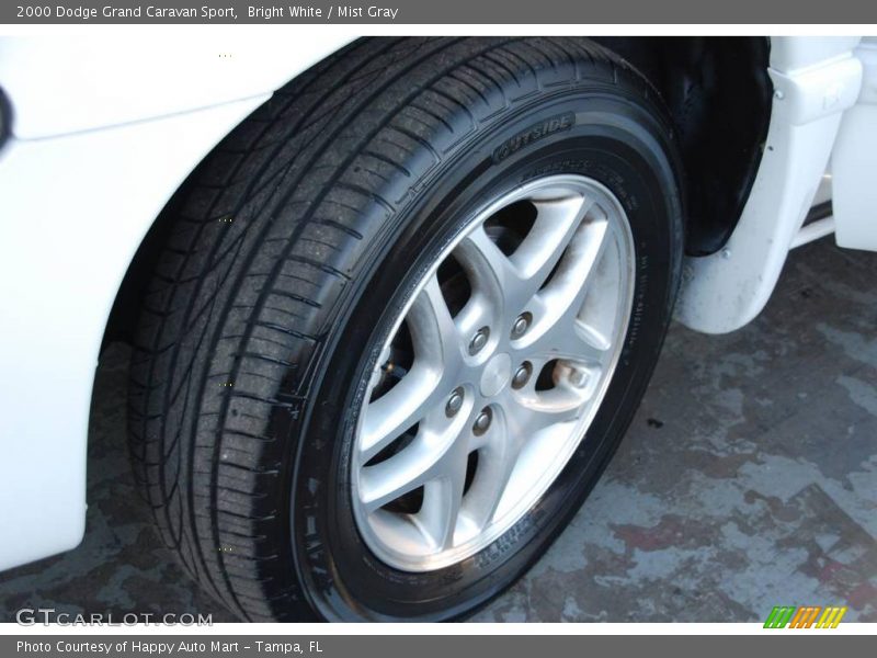 Bright White / Mist Gray 2000 Dodge Grand Caravan Sport
