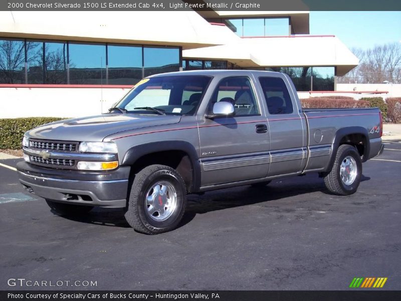 Light Pewter Metallic / Graphite 2000 Chevrolet Silverado 1500 LS Extended Cab 4x4