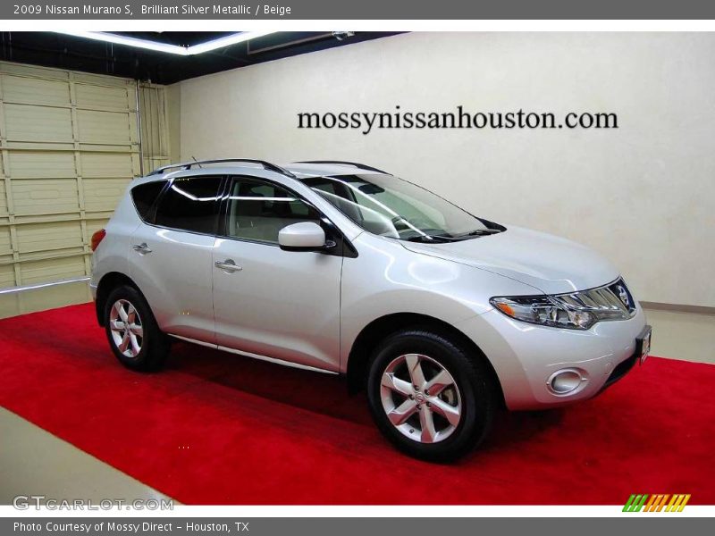 Brilliant Silver Metallic / Beige 2009 Nissan Murano S