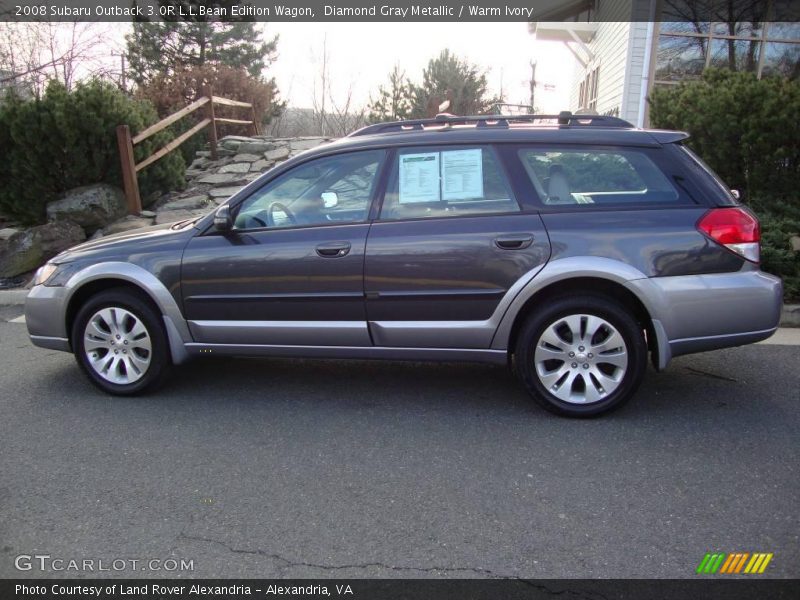 Diamond Gray Metallic / Warm Ivory 2008 Subaru Outback 3.0R L.L.Bean Edition Wagon