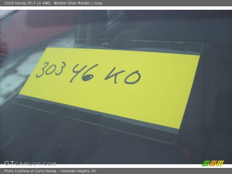Whistler Silver Metallic / Gray 2008 Honda CR-V LX 4WD