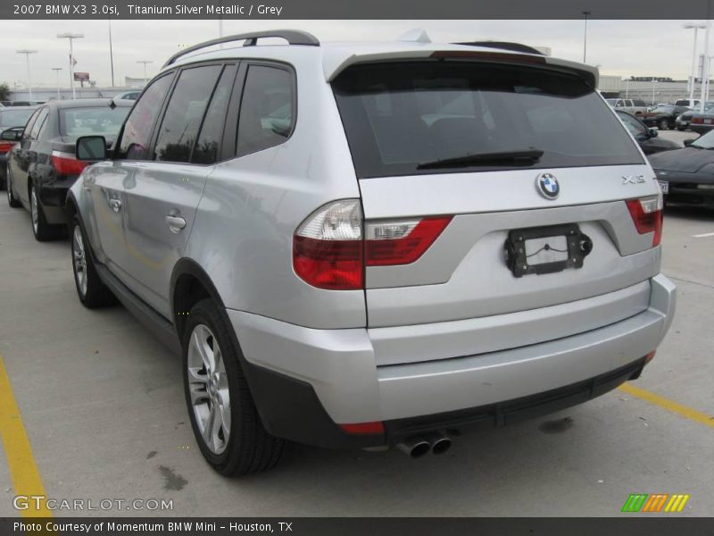 Titanium Silver Metallic / Grey 2007 BMW X3 3.0si