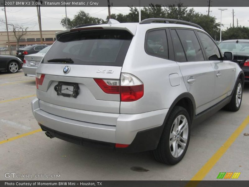 Titanium Silver Metallic / Grey 2007 BMW X3 3.0si