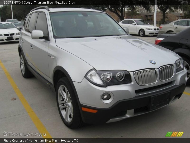 Titanium Silver Metallic / Grey 2007 BMW X3 3.0si