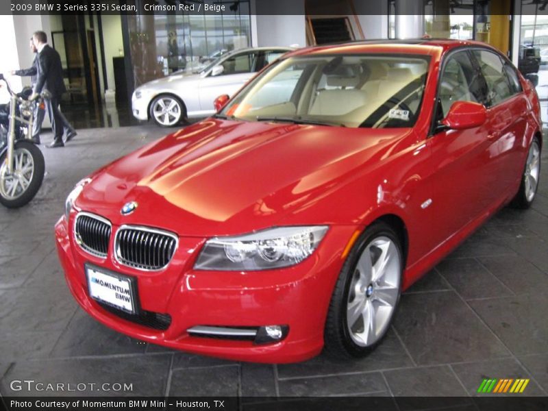 Crimson Red / Beige 2009 BMW 3 Series 335i Sedan