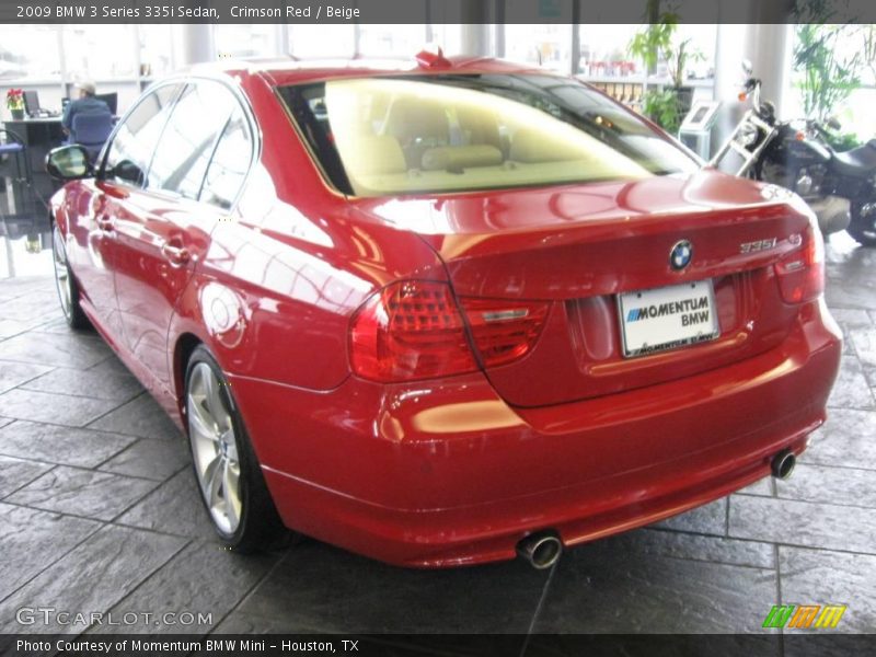 Crimson Red / Beige 2009 BMW 3 Series 335i Sedan