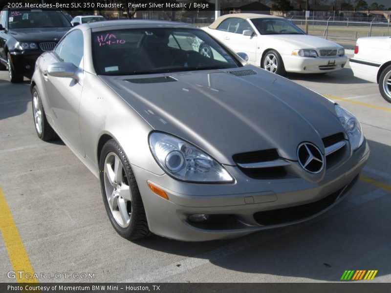 Pewter Silver Metallic / Beige 2005 Mercedes-Benz SLK 350 Roadster