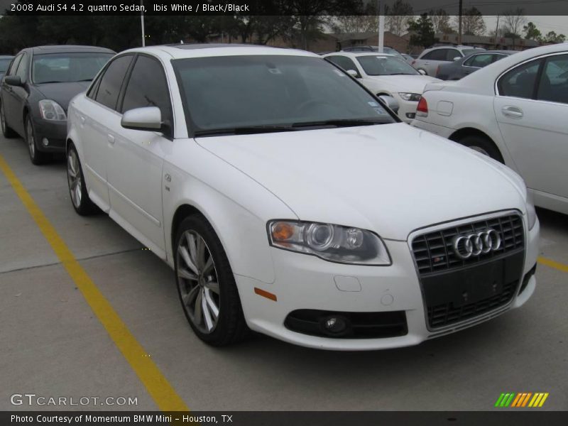 Ibis White / Black/Black 2008 Audi S4 4.2 quattro Sedan