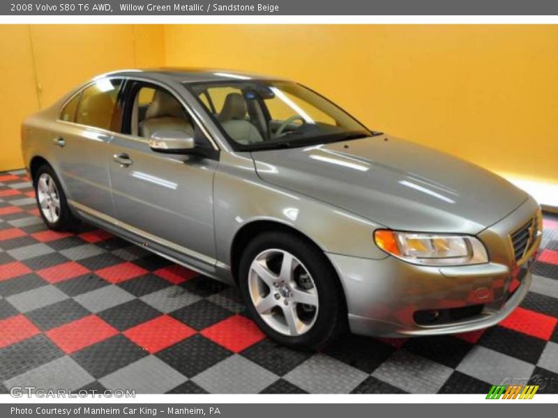Willow Green Metallic / Sandstone Beige 2008 Volvo S80 T6 AWD