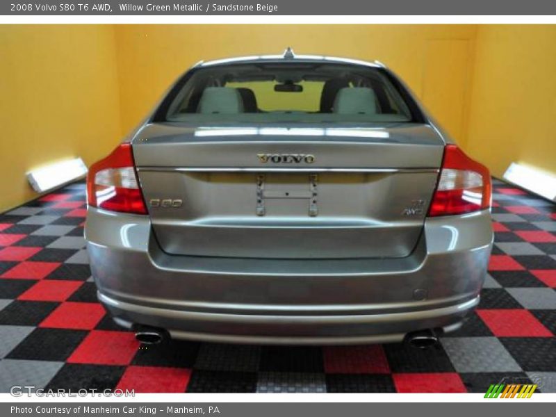 Willow Green Metallic / Sandstone Beige 2008 Volvo S80 T6 AWD