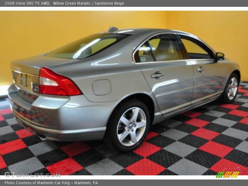 Willow Green Metallic / Sandstone Beige 2008 Volvo S80 T6 AWD