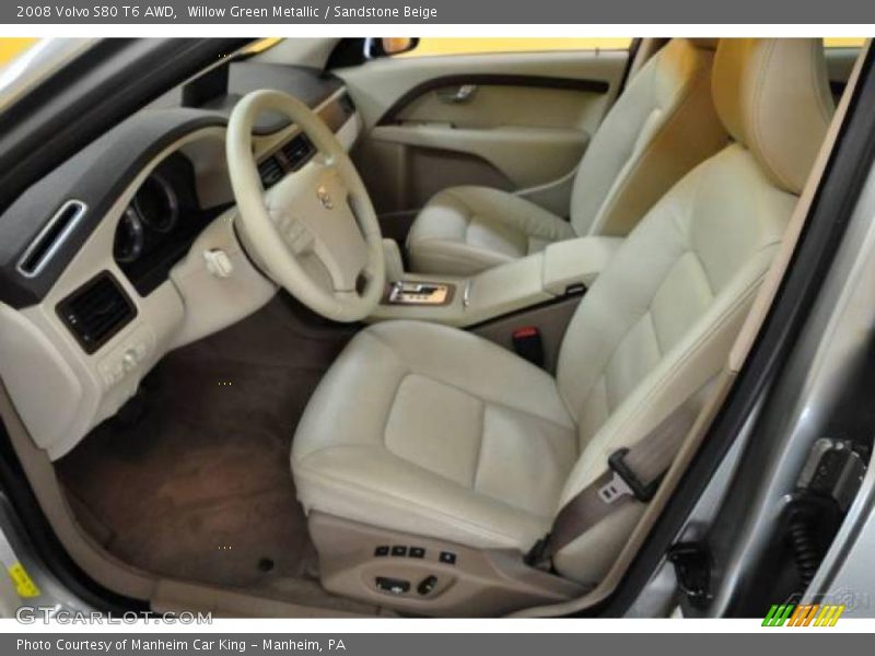 Willow Green Metallic / Sandstone Beige 2008 Volvo S80 T6 AWD
