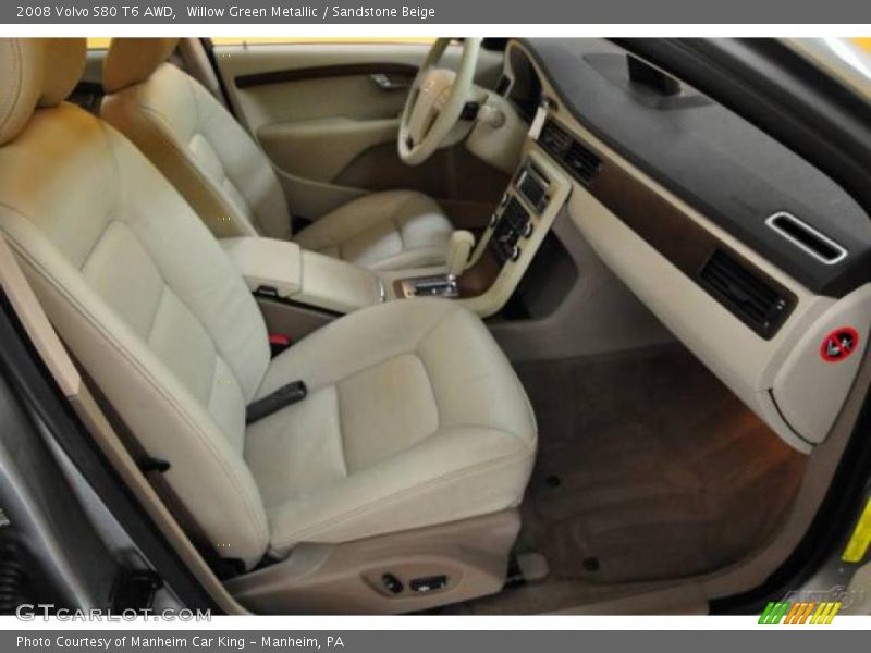 Willow Green Metallic / Sandstone Beige 2008 Volvo S80 T6 AWD