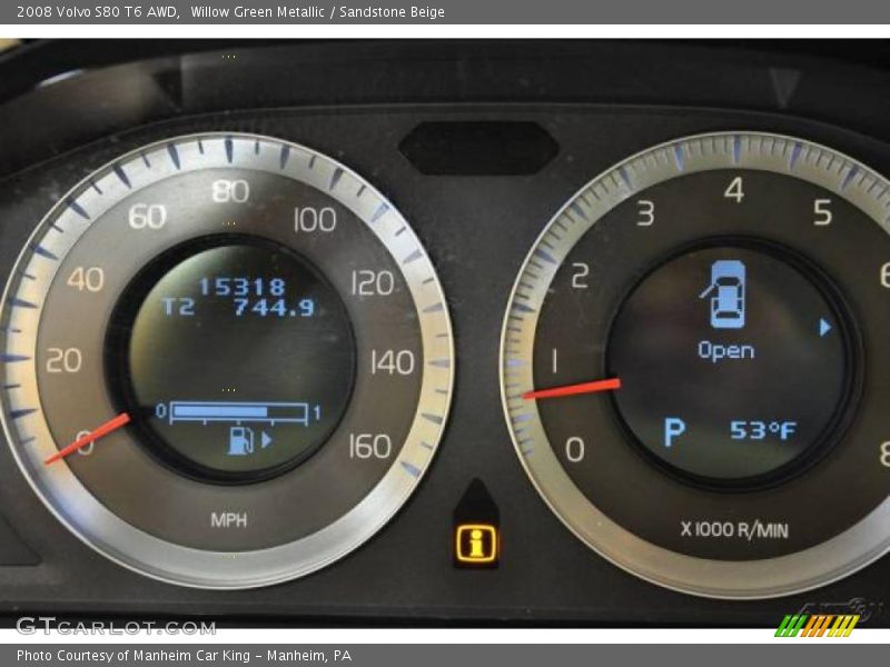 Willow Green Metallic / Sandstone Beige 2008 Volvo S80 T6 AWD