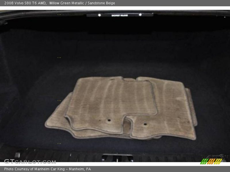 Willow Green Metallic / Sandstone Beige 2008 Volvo S80 T6 AWD