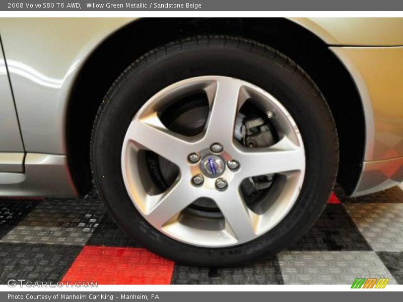 Willow Green Metallic / Sandstone Beige 2008 Volvo S80 T6 AWD